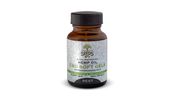 Tree of Life Seeds Introduces REST: CBD + Melatonin and Chamomile Soft Gels
