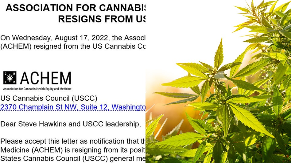 Association For Cannabis Health Equity and Medicine Resigns From US Cannabis Council