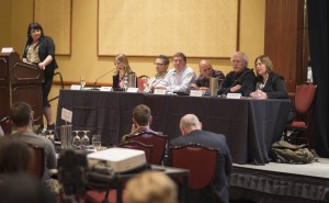 (L to R): Moderator: Jamie Lewis, Mountain Medicine; Panelists: Megan Stone, High Road Design Studio; Corey Hollister, American Cannabis Consulting; Leif Wulforst, A-1 Security; Brett Gilbert, Competitive Edge Engineering; Jeff Sheppard Roth Sheppard Architects; Jill Jennings Golich, City and County of Denver